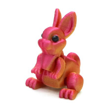 Easter3D-tryckt ledad kanindekoration – Färgglad flexibel kaninfigur, festlig heminredning och julklapp, kompatibel med påsktema