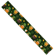 Bordløber med motiverne St. Patricks Day og hjerter, køkkenspiseborddekoration til hjemmefest, 33,8 x 23,8 cm varmebestandig, krølfri,