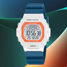 Digitaal sporthorloge voor heren met lichtgevend display, waterdicht voor zwemmen, wandelen, kamperen, hardlopen en andere buitenactiviteiten.