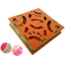 Light weight Felted Box for Pet Featuring 2 Rolling Bells to-30