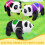 Vandrende panda-leke med LED-lys og lyd for barn 3