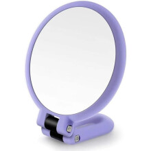 Miroir grossissant 40x avec poignée, double face 1x/40x, support réglable et design pliable pour les voyages et le maquillage