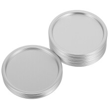 Tapas de aluminio de boca ancha para frascos de conservas, herméticas, para el hogar y picnics, 20 unidades.