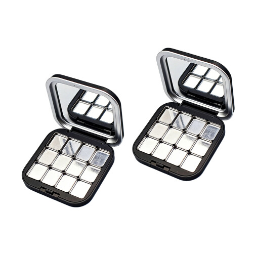 2Pcs Magnetic Cosmetics Box Blusher Makeup Dispensing Box-5