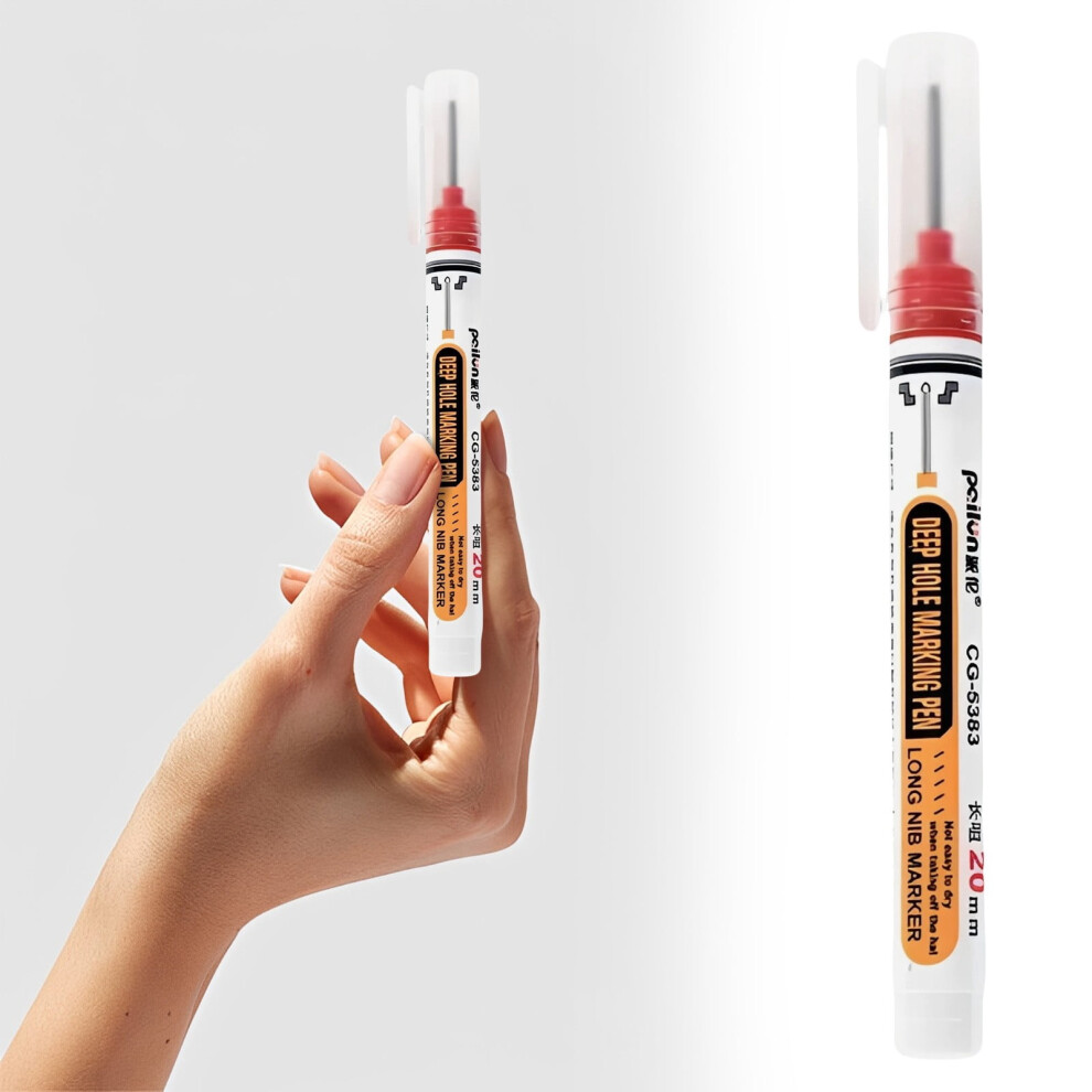 Long Head Deep Hole Marker Pen, 20Mm Quick-Dry Waterproof For Wood/Metal Â Compatible With Carpenter Tools 9152228368750