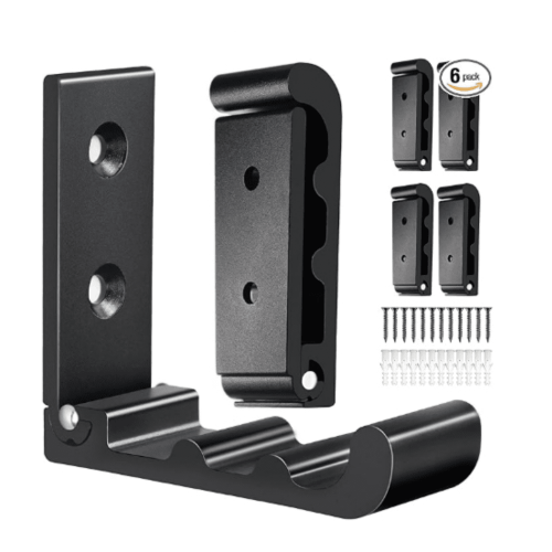 6-Pack Heavy-Duty Folding Wall Hooks – Aluminium, 15kg