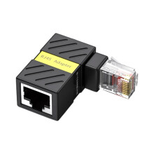 Ethernetverlengers RJ45 Ethernetadapters met haakse connector, compatibel met Cat6-kabels, RJ45 mannelijke/vrouwelijke adapter