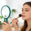 Miroir pliant de poche double face 1X/5X vert 2