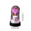 LED Rose Bear Night Light with Blue Preserved Flower and 3