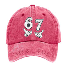 Traditional Fashion Sun Hat Cotton Distressed-Watermelon Red