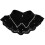 Decorative White Lace Apparel Jeweled Collar Polyester-Black 1