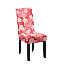 Housses de chaise élastiques à pois en forme de cœur pour la Saint-Valentin – Protections extensibles pour sièges de salle à manger, mariages,