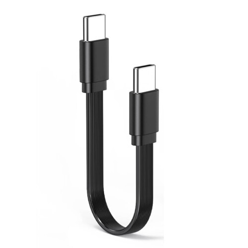 Κοντό καλώδιο γρήγορης φόρτισης USB C σε USB C 66W με δυνατότητα κάμψης 90 μοιρών