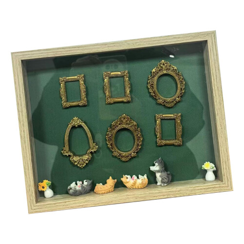 DIY Mini Museums Silhouettes Box-wood color Without lights