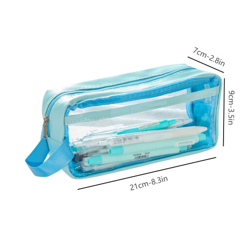 Large Clear Pencil Case for School Travel Office 1 Pack 1