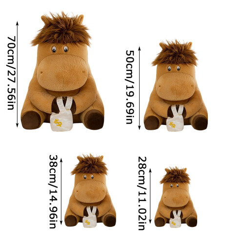 Plüschpferd, 71 cm, sitzende Figur 1
