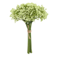 16 st konstgjorda baby breath-blommor med lång stjälk, äkta sidenbuketter med gypsophila – passar till bröllop, gör-det-själv, fest, kontor