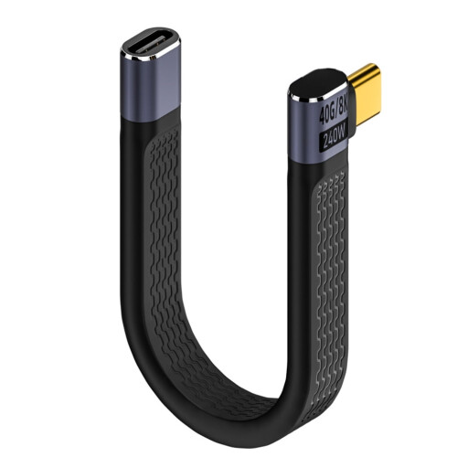 Καλώδιο USB τύπου C 40Gbps Γρήγορη φόρτιση 240W Μεταφορά δεδομένων Κοντό καλώδιο