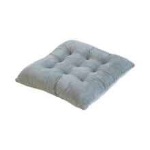 Extra dik, effen stoelkussen van geborstelde stof met strikbanden, antislip vierkant zitkussen, 40 x 40 cm
