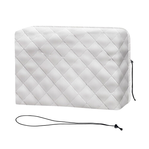 White adjustable window air conditioner cover