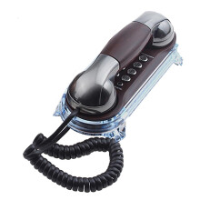 Vintage European corded wall phone large button loud ringer