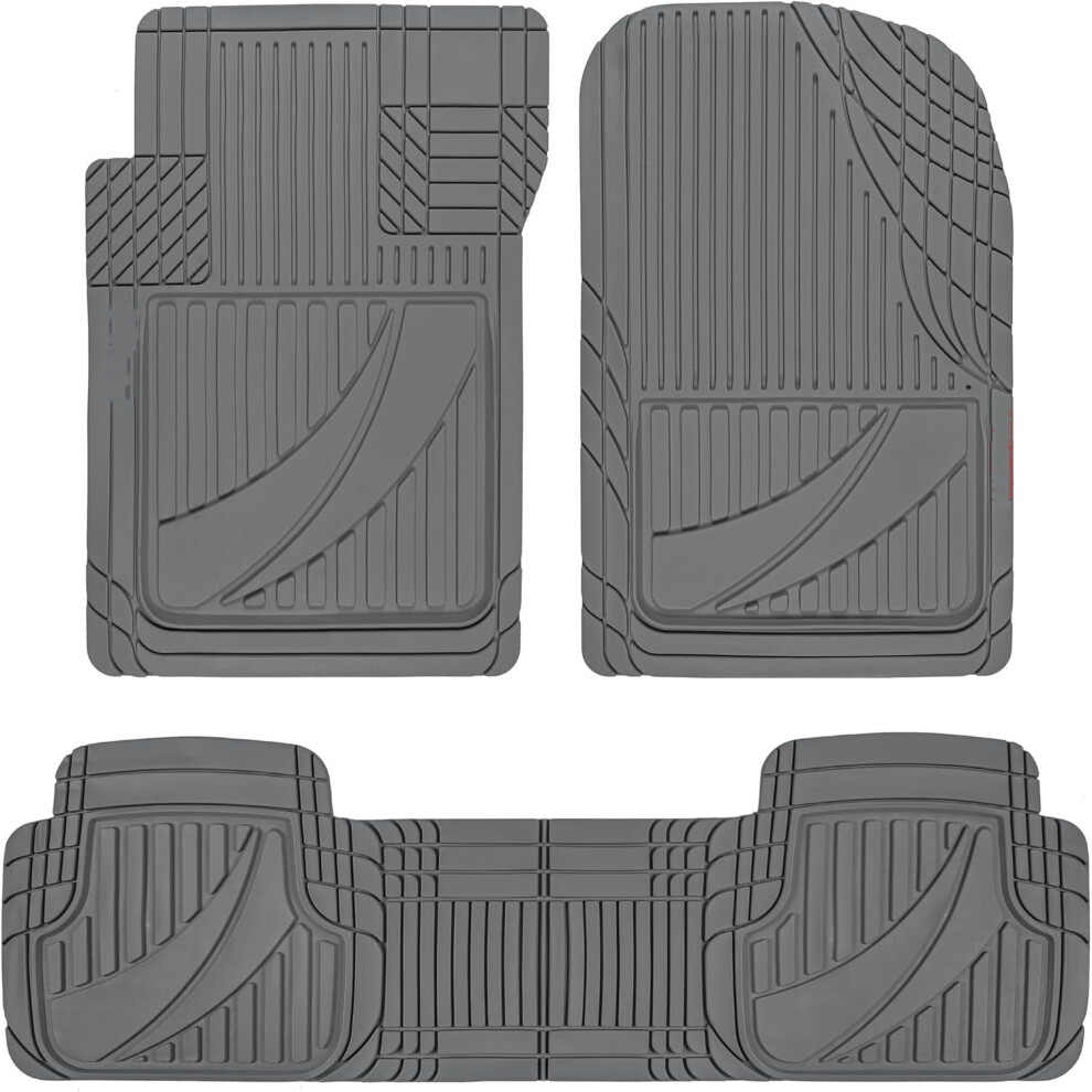 Advanced Rubber Car Floor Mats Â Heavy Duty, Trim-To-Fit All-Weather Floor Liners For Cars, Trucks, Suvs Â Compatible With Universal Fit Gray 9193271064459
