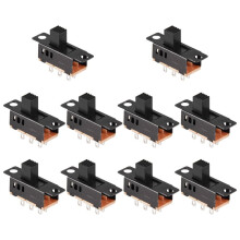 HOT10 stuks hoge draaiknop 6-pins 3-standen DPDT paneelschuifschakelaar 0,5A 50V DC