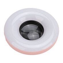 Objectif Macro pour téléphone 15x Zoom avec lumière de remplissage LED, 3 modes, 5 niveaux de luminosité, couleur rose, bijoux