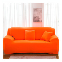 Hope Sofabezug für Wohnzimmer, 2-Sitzer Stretch-Sofaschutz – Staubdicht, elastisch, maschinenwaschbar, haustierfreundlich (Orange)