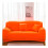 Polyester Sofa Cover for 2-Seater Loveseat – Orange 1