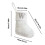 Pluche witte kerstkousen met zilveren letters 3