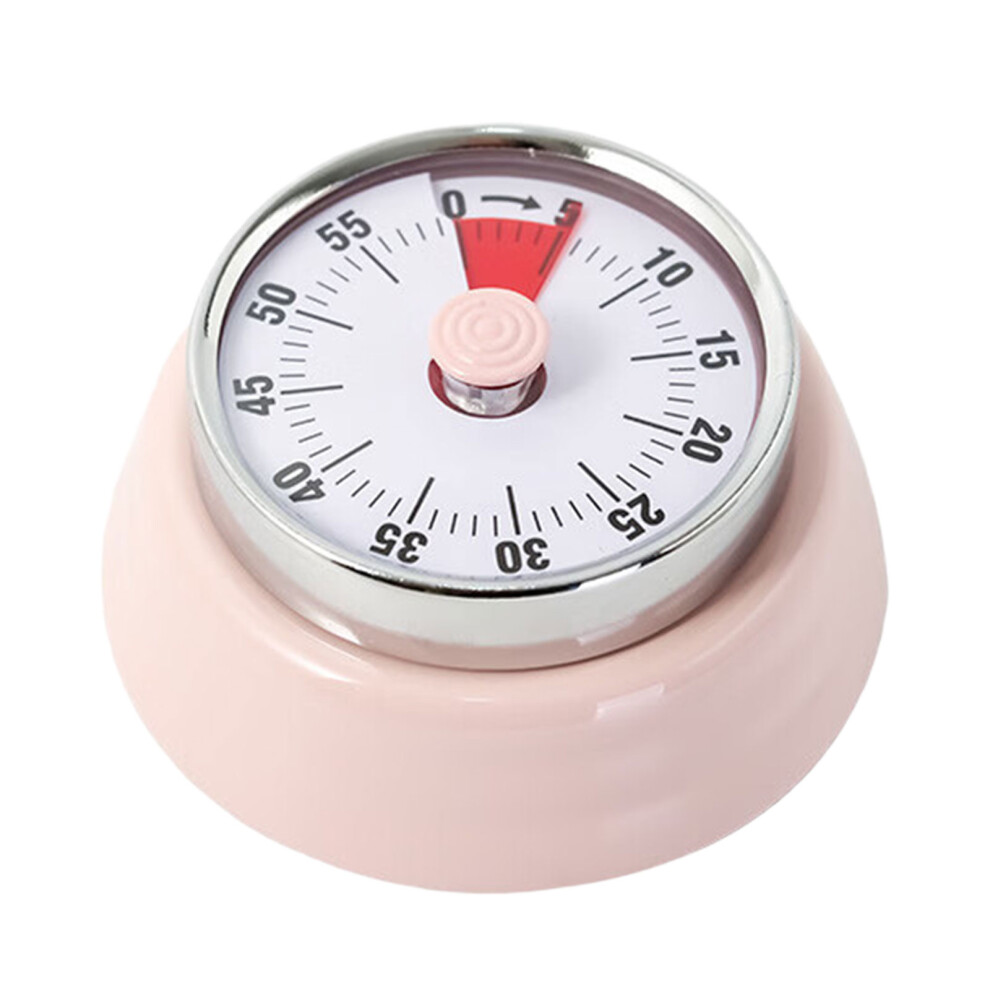 Reliable Stainless Steel Mechanical Timer Visual Countdown- Pink 7696001561645