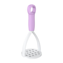 Manueller Kartoffelstampfer, Fruchtstampfer, Mini-Kartoffelstampfer, Antihaft-Kartoffelstampfer, Fruchtstampf für die Küche, Lila, 14,95 x 6 cm