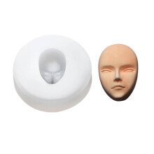 Moule à gâteau en silicone en forme de tête de poupée 3D (1 pièce)