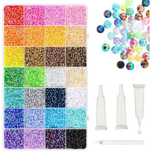 2026 New Resin Jelly Rhinestones 3mm, Mixed Colors DIY Kit for Nails, Clothing, Bags, Phone Cases & Crafts – Compatible with All Adhesives