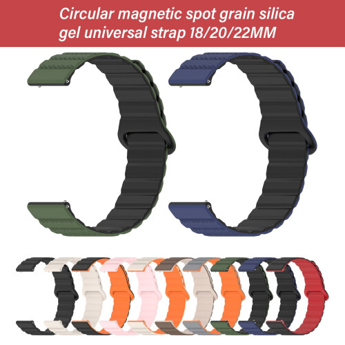 Λουράκι ρολογιού σιλικόνης 18mm/20mm/22mm με κούμπωμα, αδιάβροχο, αντιαλλεργικό, 1