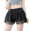 Calção de renda feminino com camadas, tamanho M 1