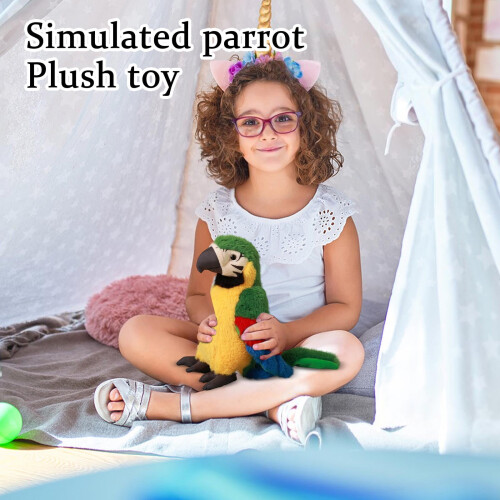 Blue Realistic Parrot Plush Toy 9.84 Inch 2