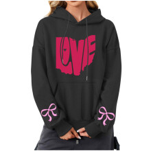Damen-Hoodie mit Print und Taschen für Herbst und Winter, langärmlig, bequemer, weicher Stoff, lockere Passform, stylisches, warmes Design für