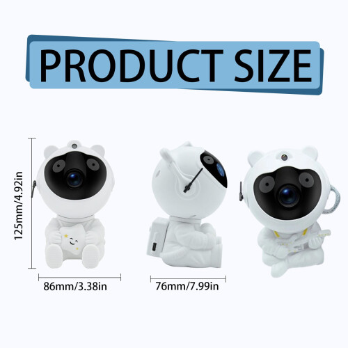 Projetor de luz noturna Astronauta Galáxia com efeito Aurora Boreal – Compatível com decoração de quarto 2