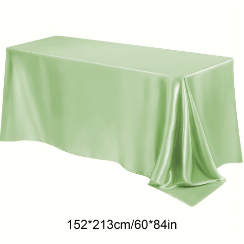 Polyester Satin Tablecloth 60x84 in Black 2