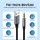 3.5mm Male AUX to USB Charging Adapter Cord 2m 5-Pack 6