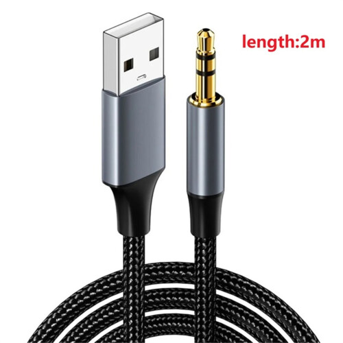AUX to USB Adapter Cable 3.5mm Male 2m 5-Pack 1
