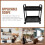 Multipurpose Rolling Storage Cart with Wheels and Large Capacity Black 7