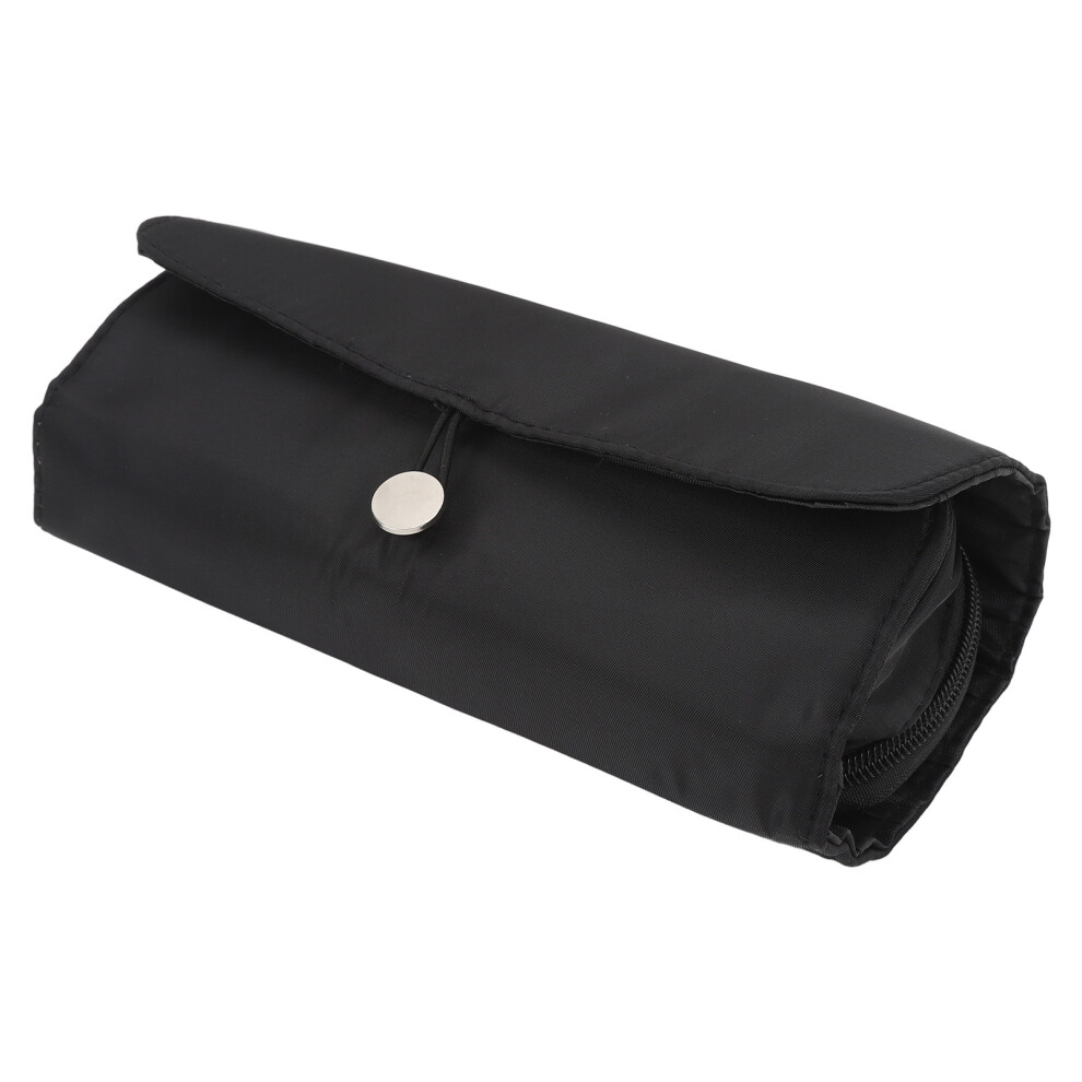 Black Multifunctional Waterproof Travel Makeup Brush Case, 12 Slots