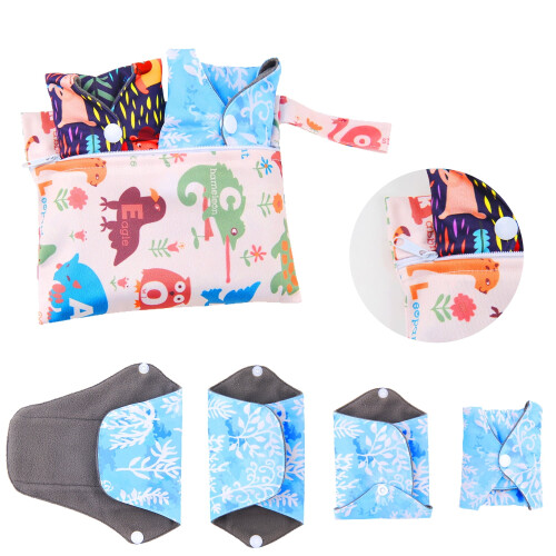 Bamboo Charcoal Reusable Menstrual Pads 5 Pack 2