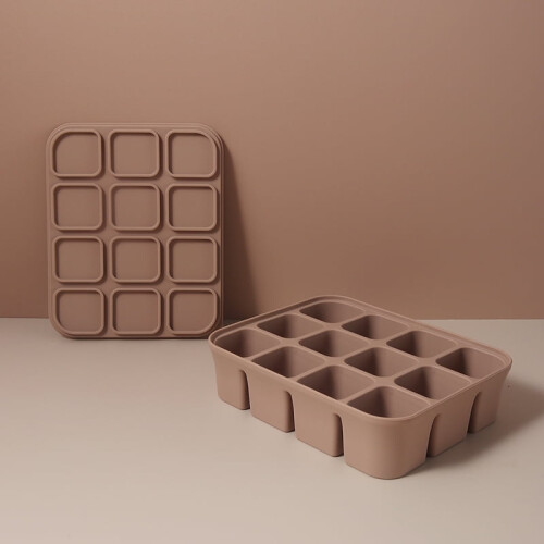 12Grid Καλούπι για Παγάκια Σιλικόνης, Δίσκος για Παγάκια, Τετράγωνο Καλούπι για 2