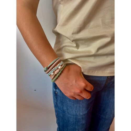 Parel haarelastiekjes, boho elastisch, 20 stuks 2
