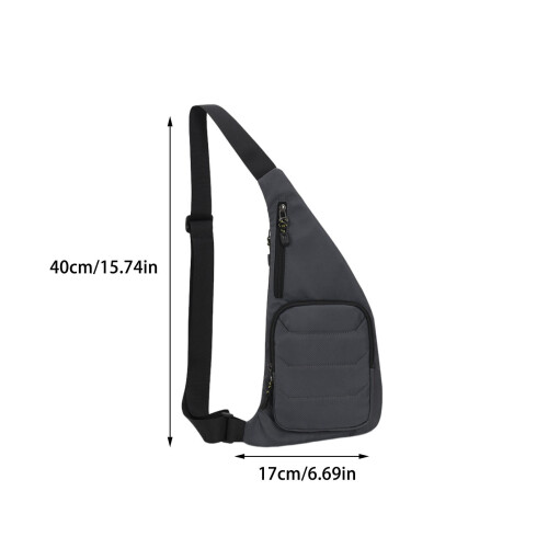Αδιάβροχη τσάντα Yoloke Sling Bag για άνδρες, λεπτή τσάντα πλάτης στο στήθος, μικρή 2