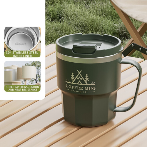 304 Stainless Steel Vacuum Mug 400ml Double-Layer with 2